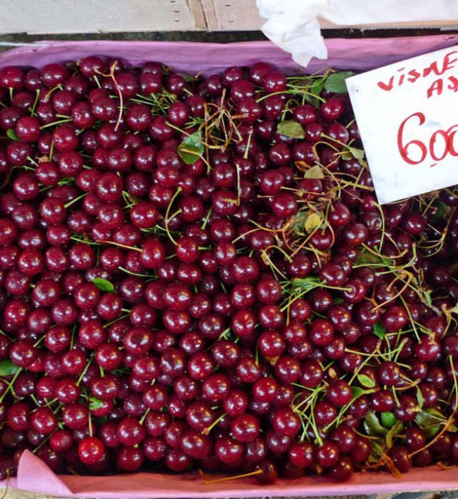 Visne (sour cherries) are used in sweet and savory dishes